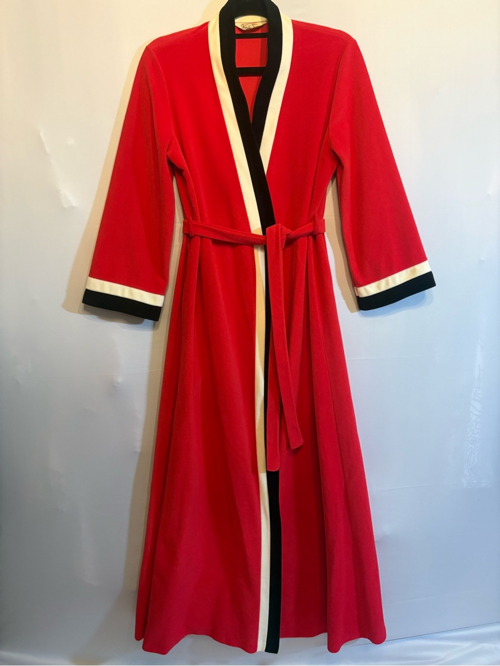 Vintage Vanity Fair Soft Velour Floor Length House Coat Robe Dressing Gown
